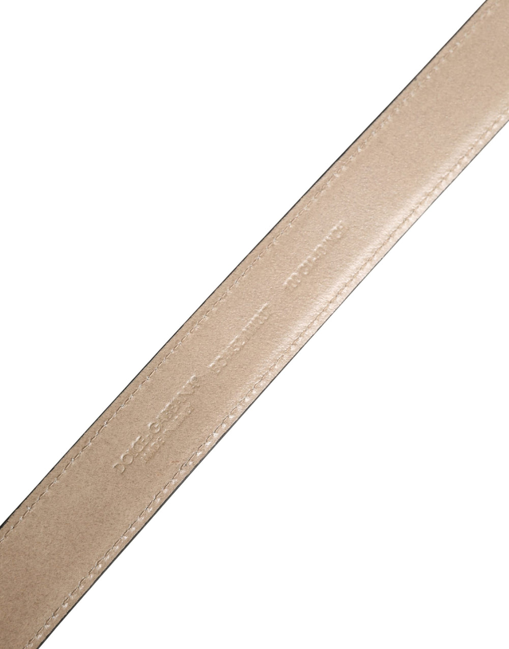 Dolce & Gabbana Woven Linen and Calf Leather Belt in Beige