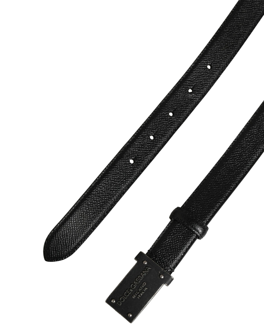 Dolce & Gabbana Calf Leather Belt in Black