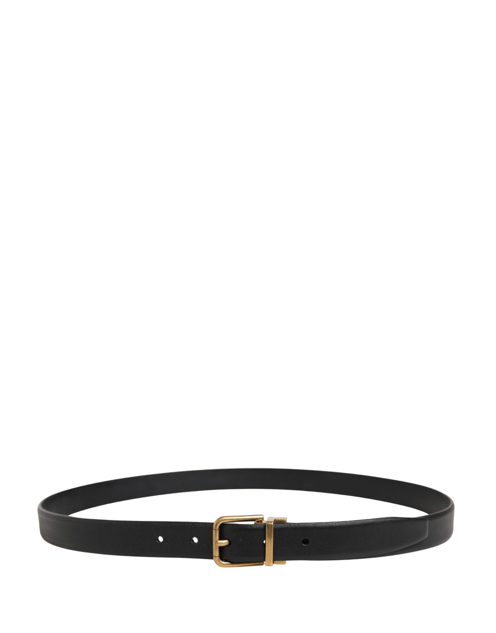 Dolce & Gabbana Calf Leather Belt in Black