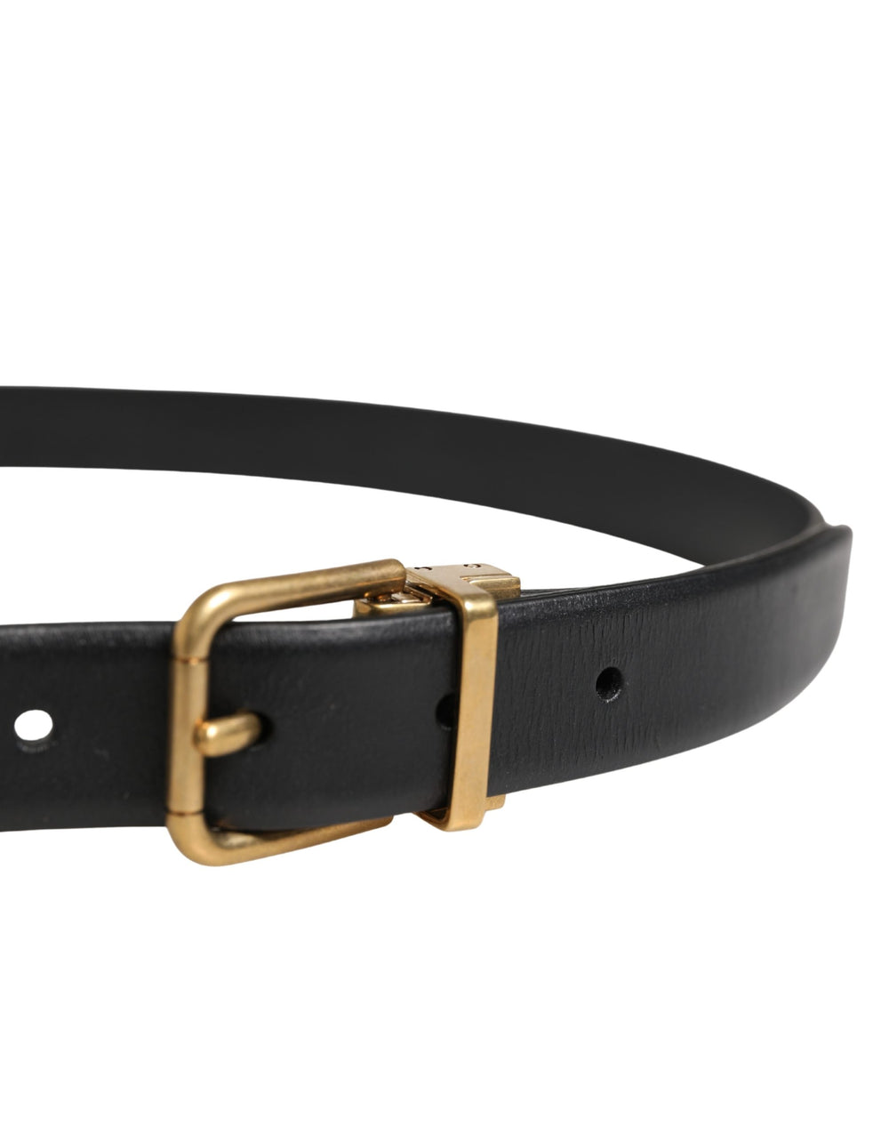 Dolce & Gabbana Calf Leather Belt in Black