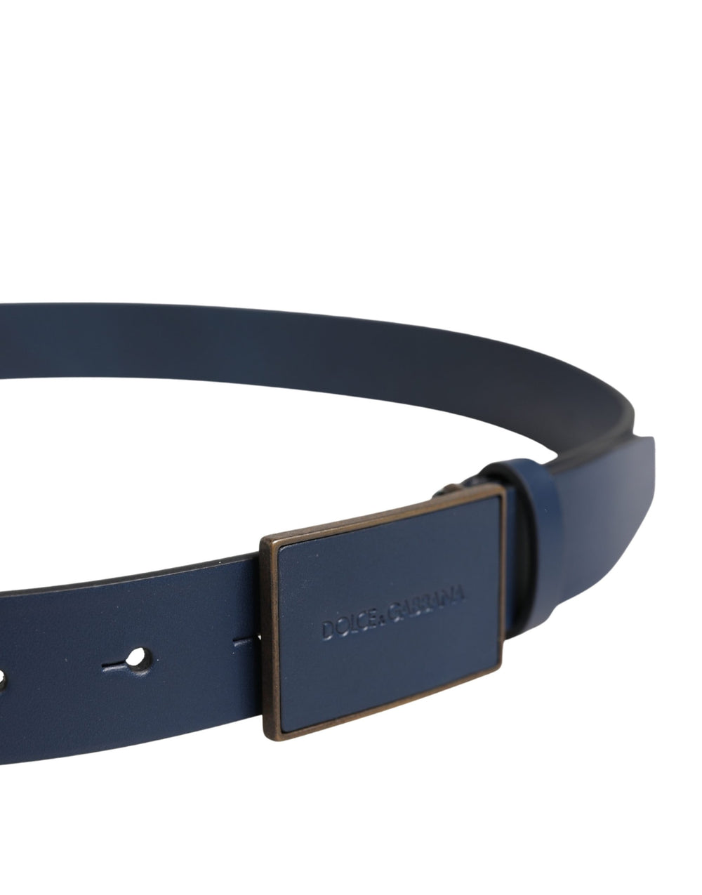 Dolce & Gabbana Calf Leather Belt in Blue