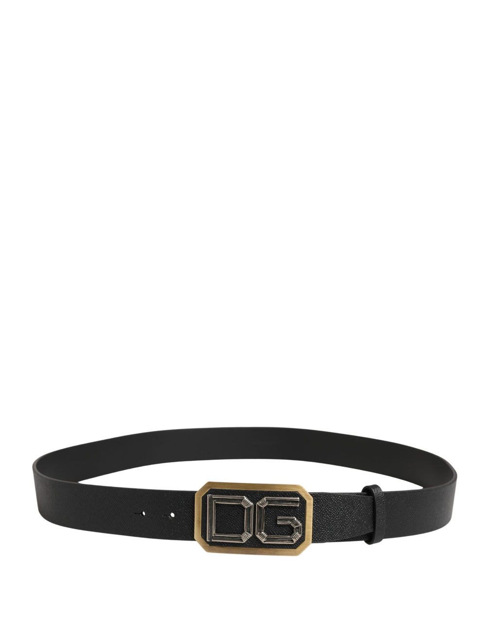 Dolce & Gabbana Calf Leather Belt in Black
