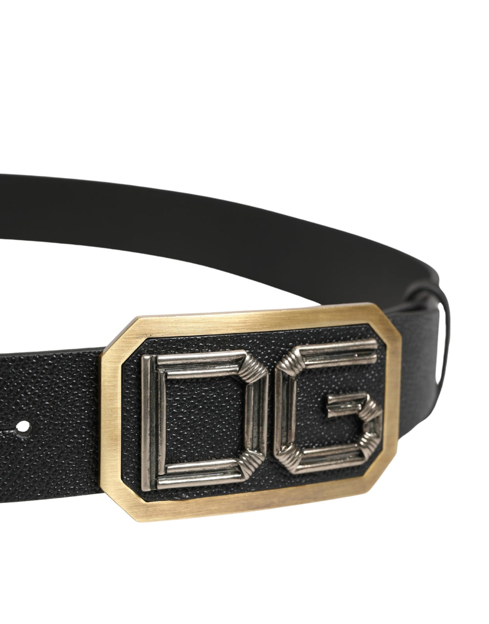 Dolce & Gabbana Calf Leather Belt in Black