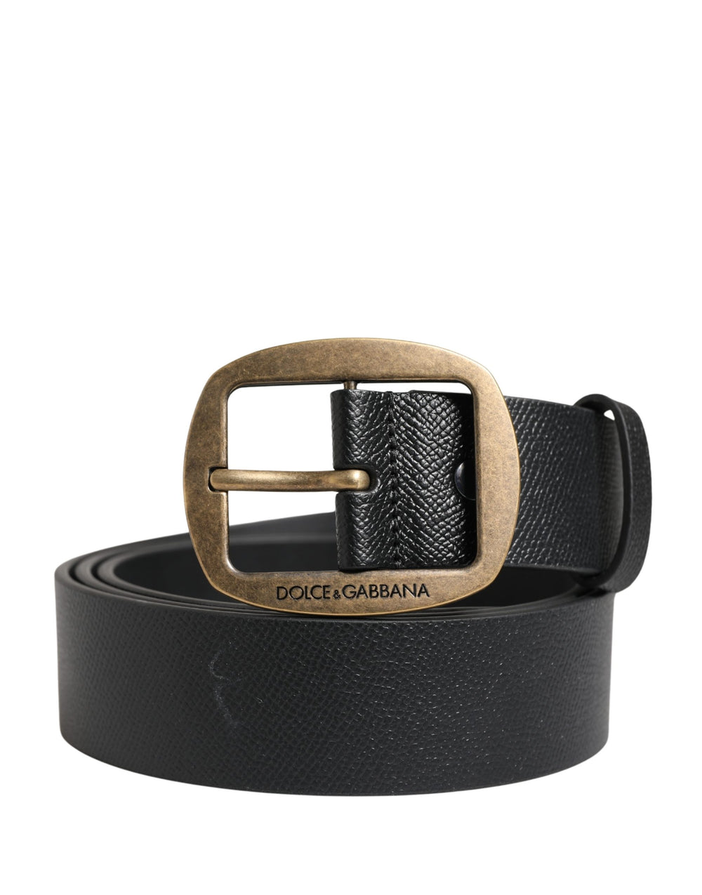 Dolce & Gabbana Calf Leather Belt in Black