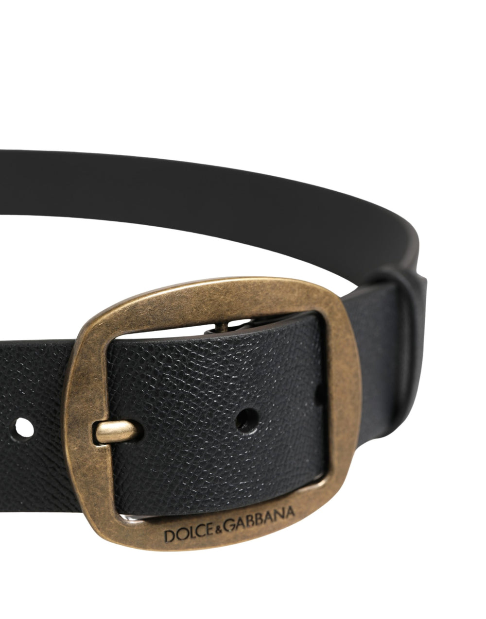 Dolce & Gabbana Calf Leather Belt in Black