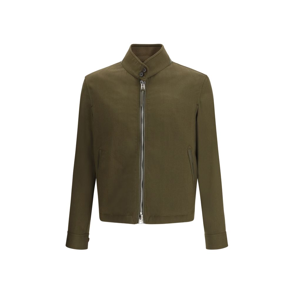 Tom Ford Bicolor Fleece Wool Biker Jacket mens luxury fashion - Mens Edit