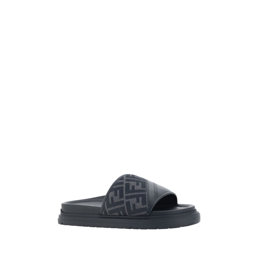 Fendi Jacquard Sandals in Grey