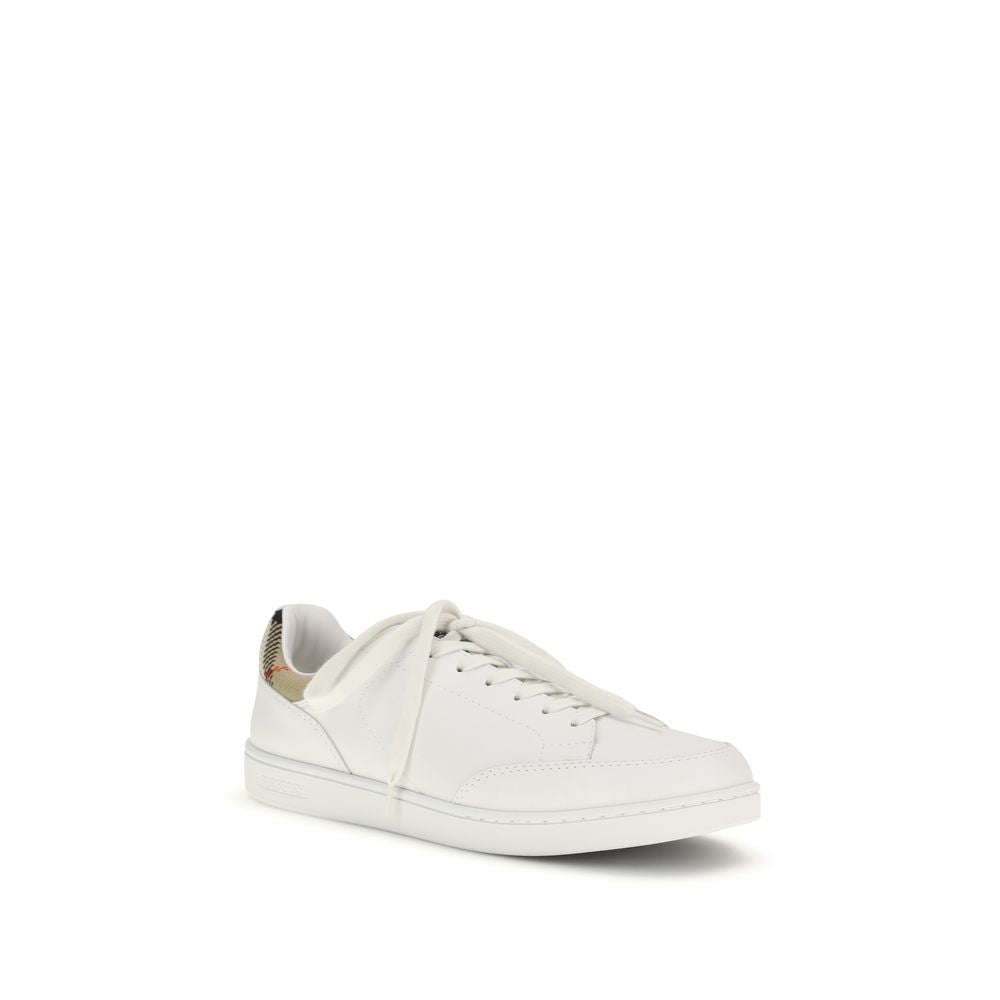 Burberry Calf Leather Low-Top Sneakers in White