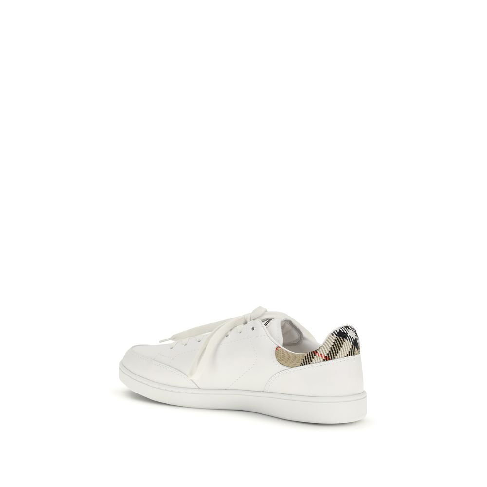Burberry Calf Leather Low-Top Sneakers in White