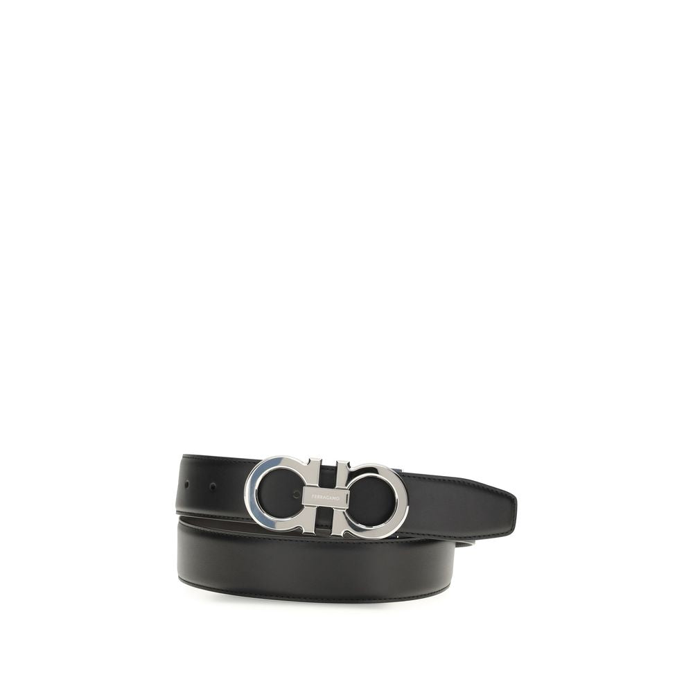 Ferragamo Belt Calfskin Leather Gancini Buckle mens luxury fashion - Mens Edit