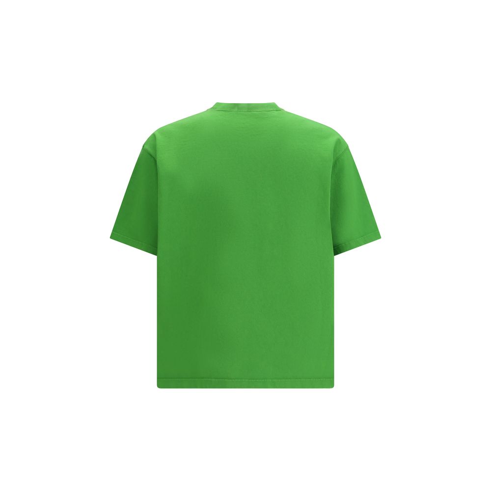 Prada Βαμβακερό T-Shirt με Στρογγυλή Λαιμόκοψη