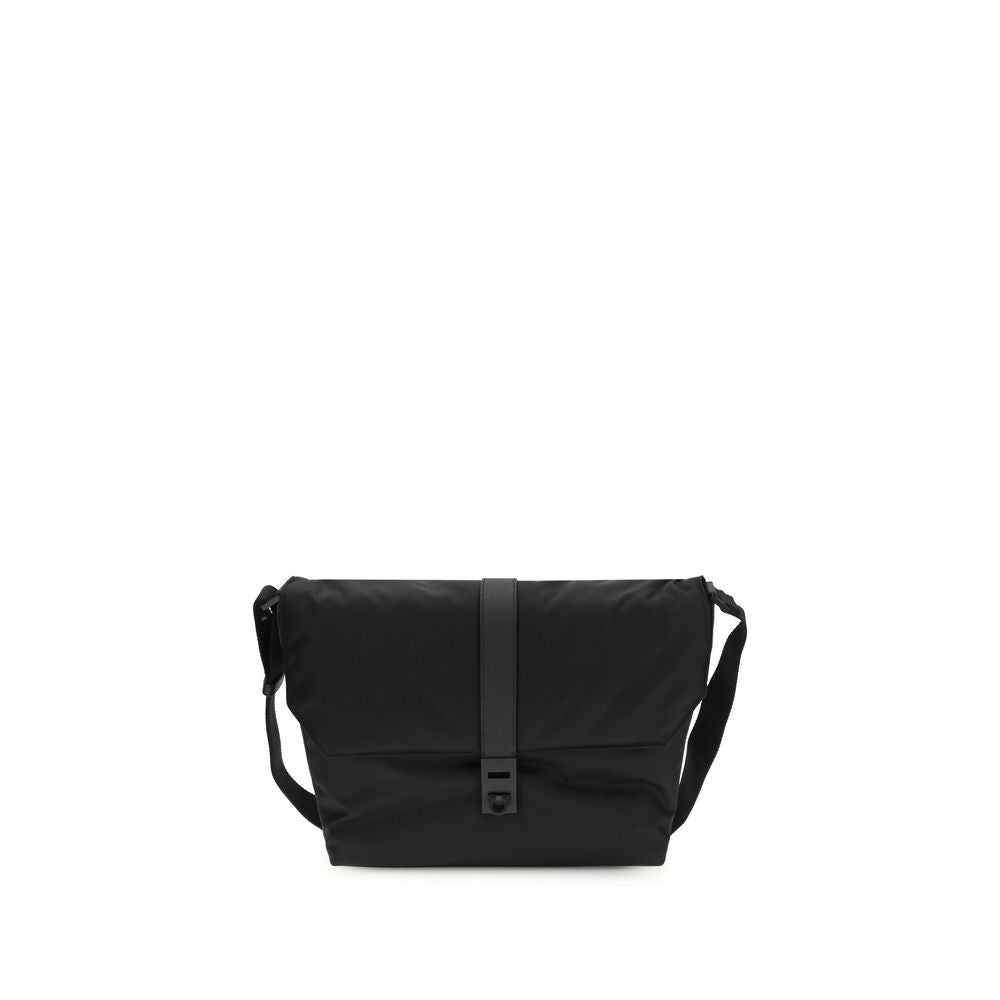 Ferragamo Nylon Shoulder Bag in Black