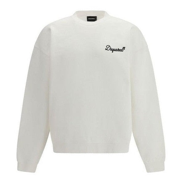 Dsquared² White Cotton Sweatshirt mens luxury fashion - Mens Edit