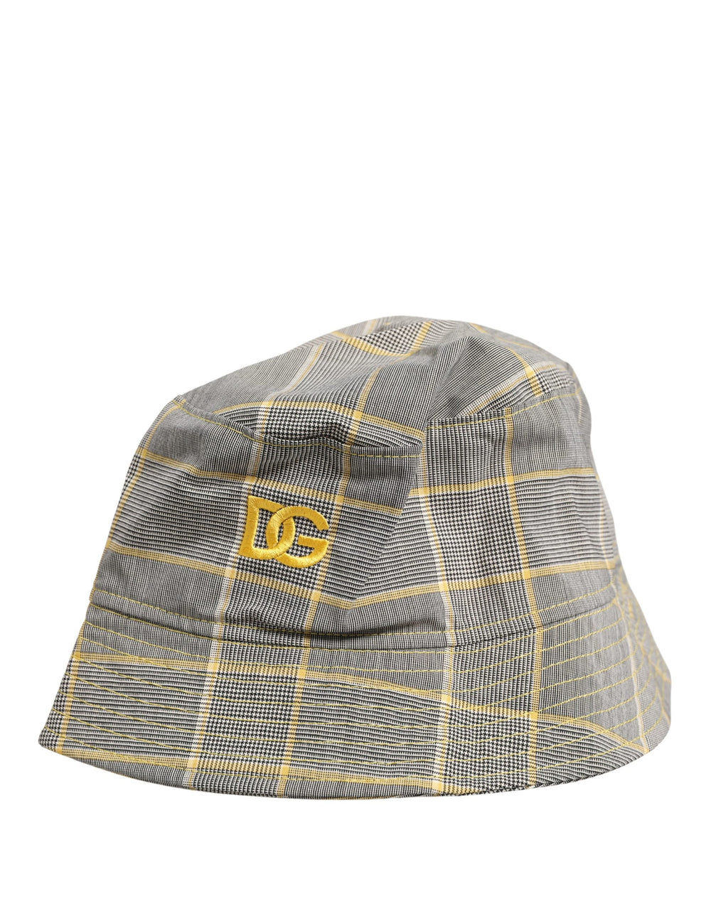 Dolce & Gabbana Virgin Wool Bucket Hat in Gray Check