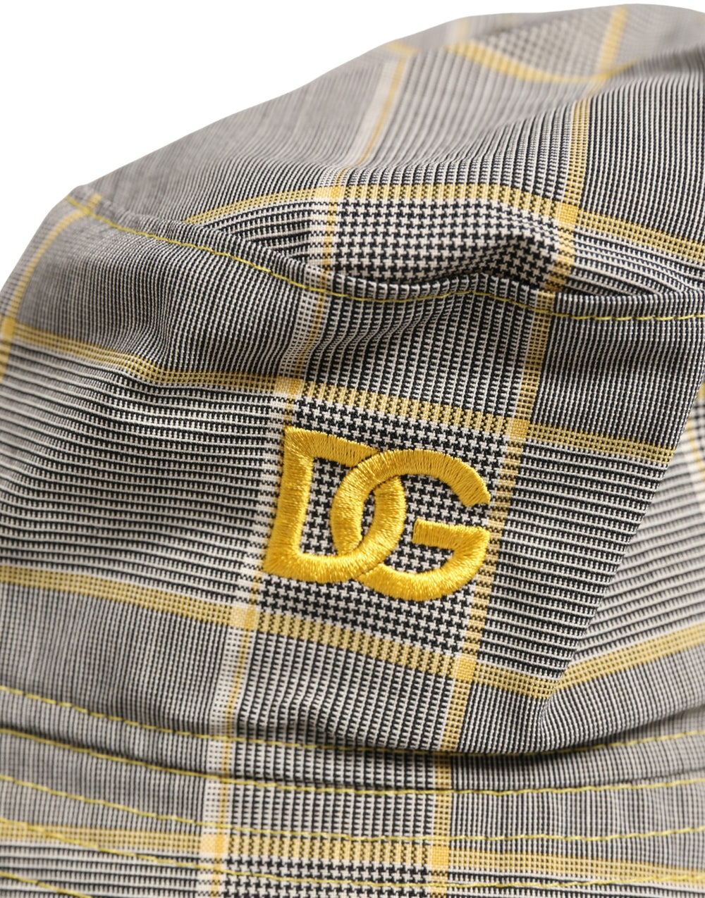 Dolce & Gabbana Virgin Wool Bucket Hat in Gray Check