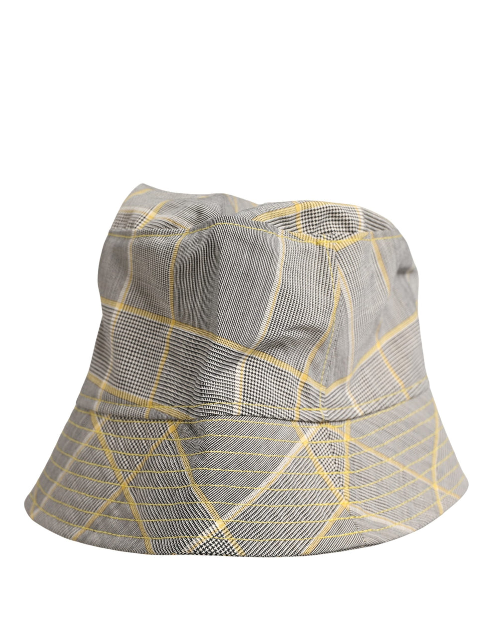 Dolce & Gabbana Virgin Wool Bucket Hat in Gray Check