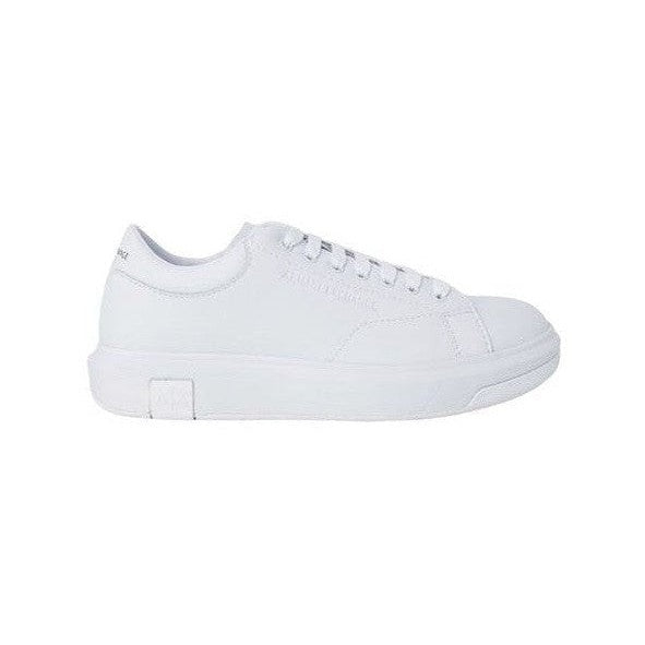 Armani Exchange White Leather Low Top Sneakers mens luxury fashion - Mens Edit