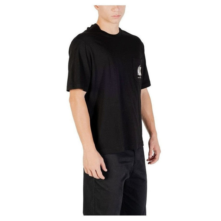 Armani Exchange Βαμβακερό T-Shirt σε Μαύρο