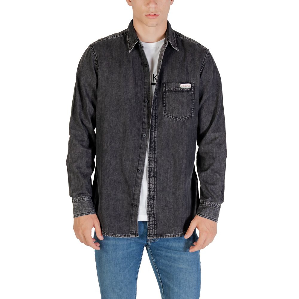 Black Denim Shirt mens luxury fashion - Mens Edit