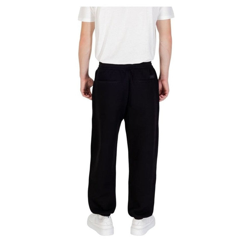 Armani Exchange Black Cotton Joggers (Workout Pants) mens luxury fashion - Mens Edit