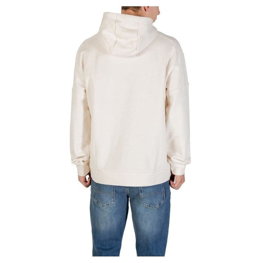 EA7 Emporio Armani Black And White Cotton Hoodie mens luxury fashion - Mens Edit