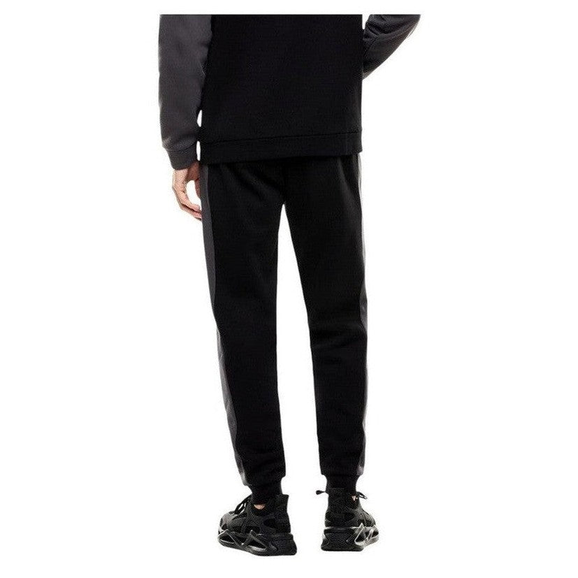EA7 Emporio Armani Black Cotton Two-Piece Sweatsuit