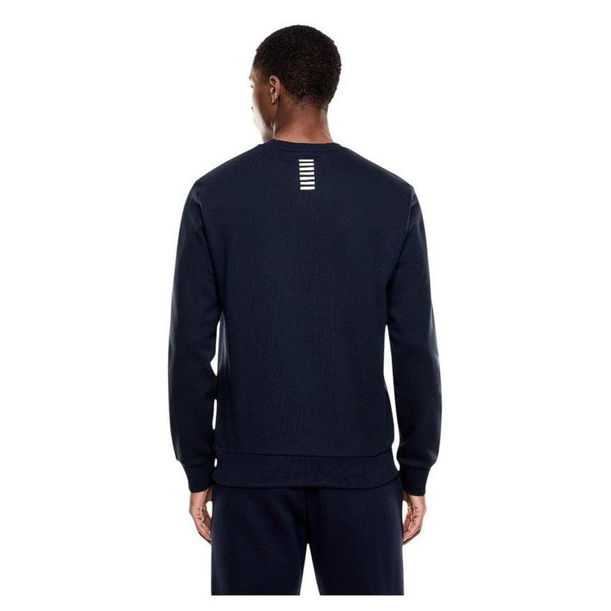 EA7 Emporio Armani Cotton Crewneck Sweatshirt in Blue