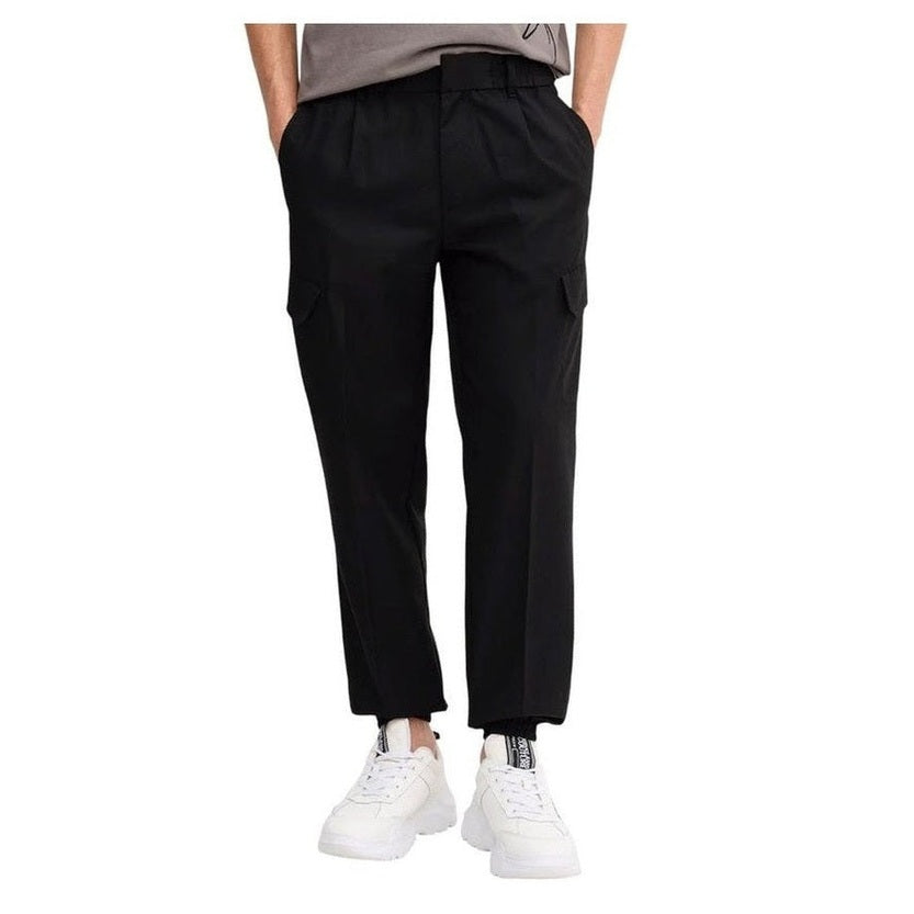 Armani Exchange Black Polyester Men's Tailored Casual Pants - Designer | Mens Edit