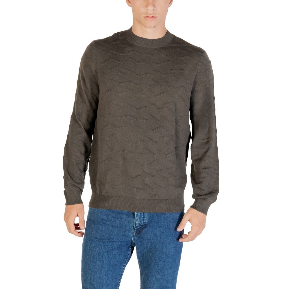 Armani Exchange Πουλόβερ με Υφή σε Πράσινο