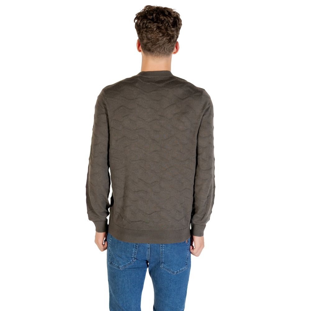 Armani Exchange Πουλόβερ με Υφή σε Πράσινο
