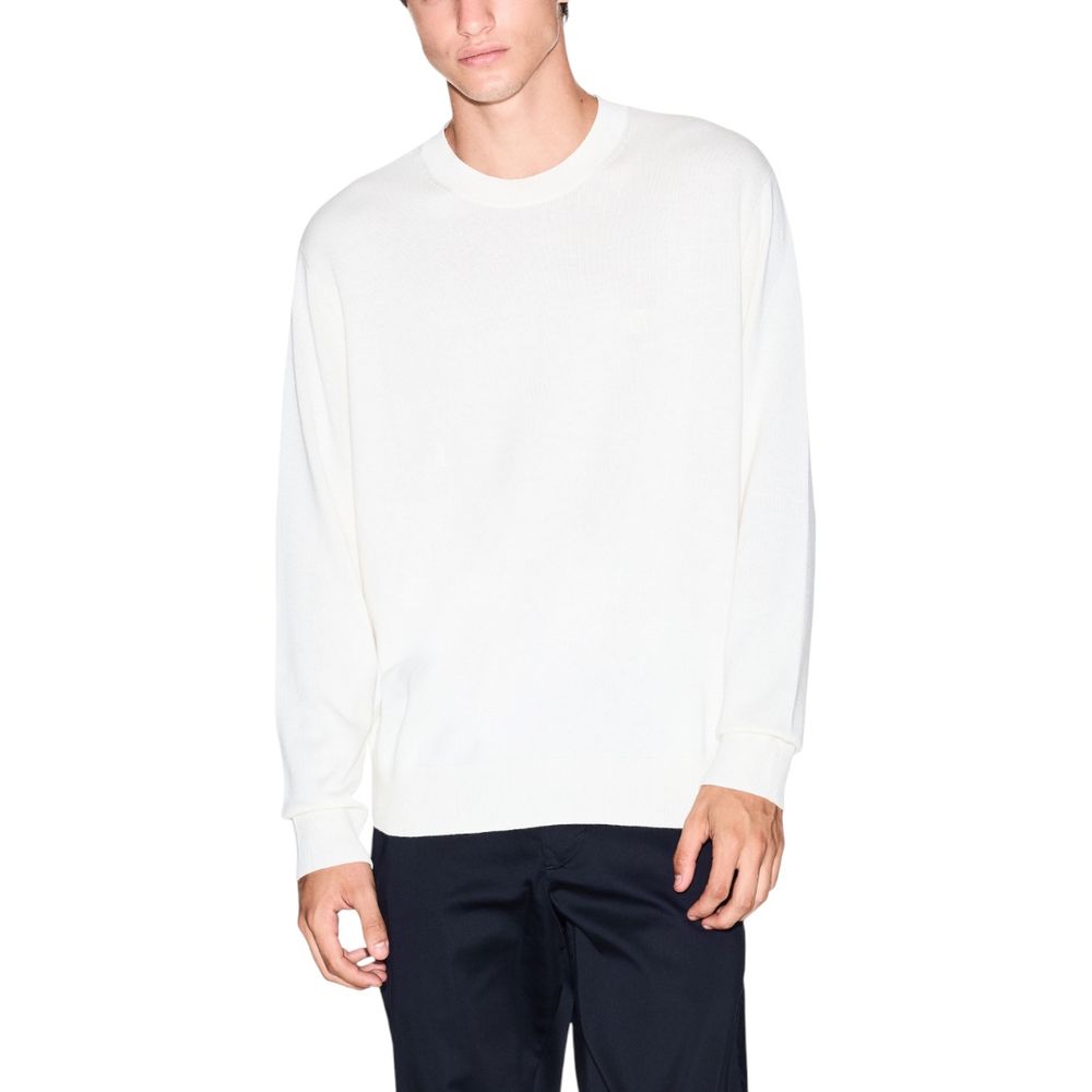 Armani Exchange Crew-Neck Sweatshirt in Cream