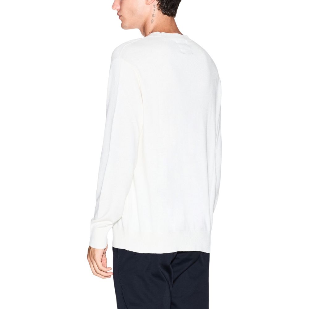Armani Exchange Crew-Neck Sweatshirt in Cream