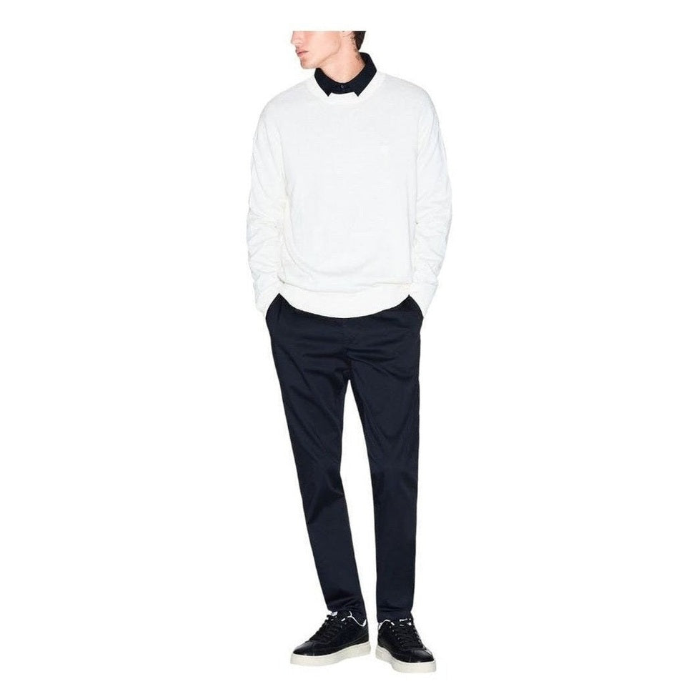Armani Exchange Viscose Sweatshirt in Cream