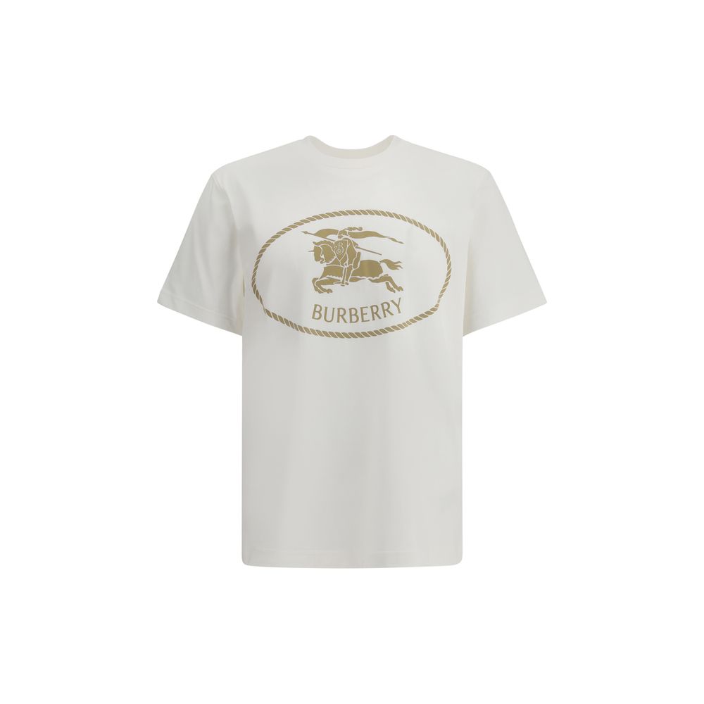Burberry White Cotton T-Shirt Logo mens luxury fashion - Mens Edit