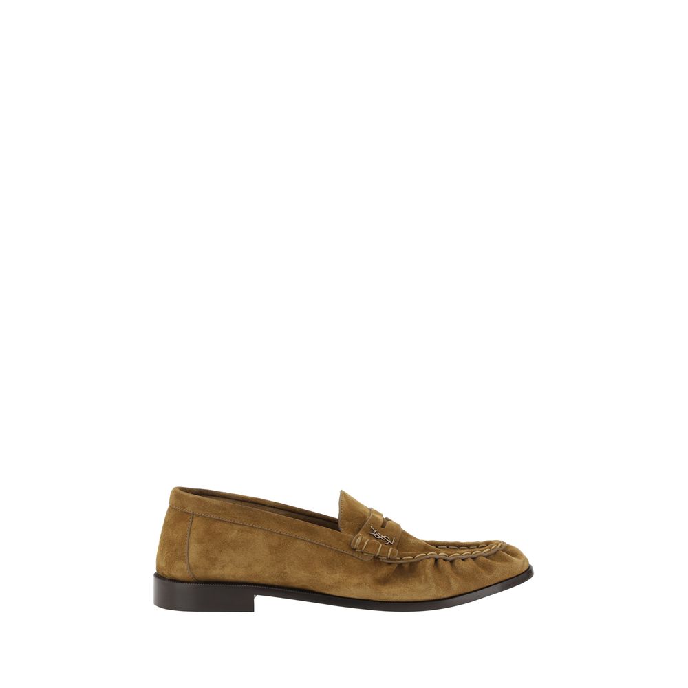 Saint Laurent Δερμάτινα Slip-On Loafers σε Καφέ