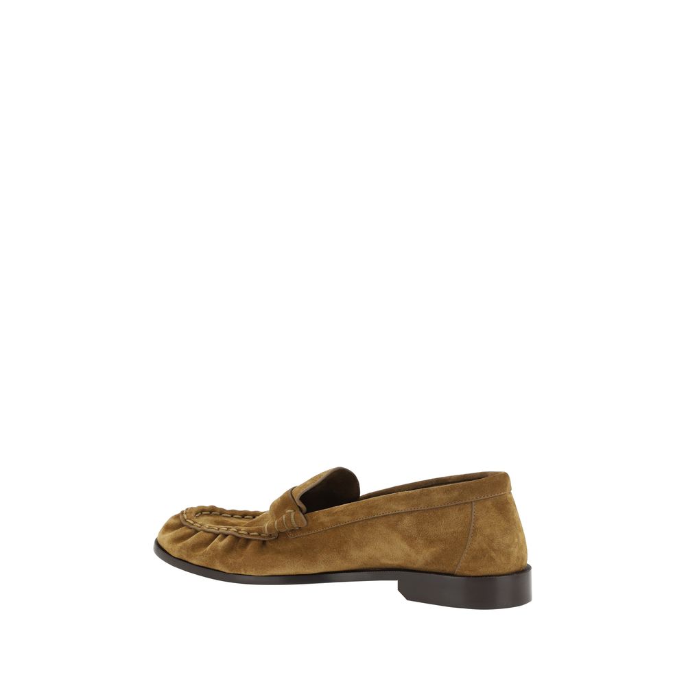 Saint Laurent Δερμάτινα Slip-On Loafers σε Καφέ