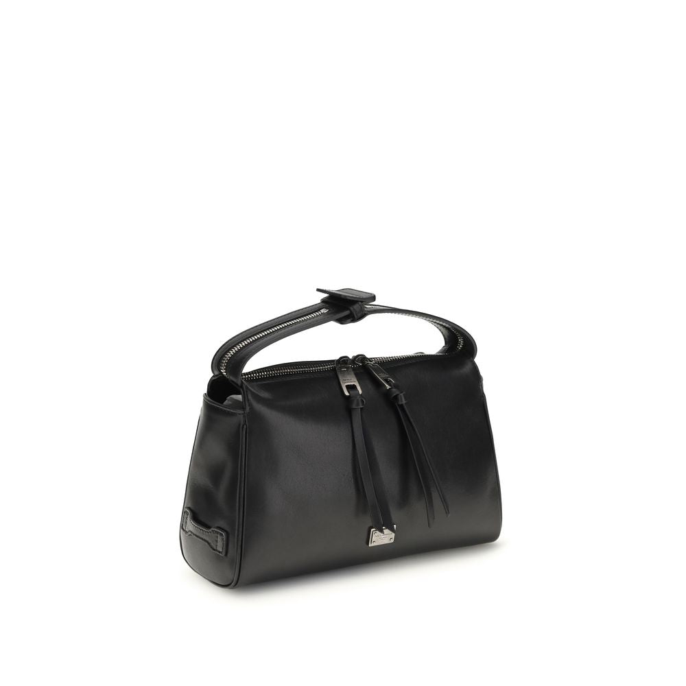 Dolce & Gabbana Vittoria Calf Leather Handbag in Black