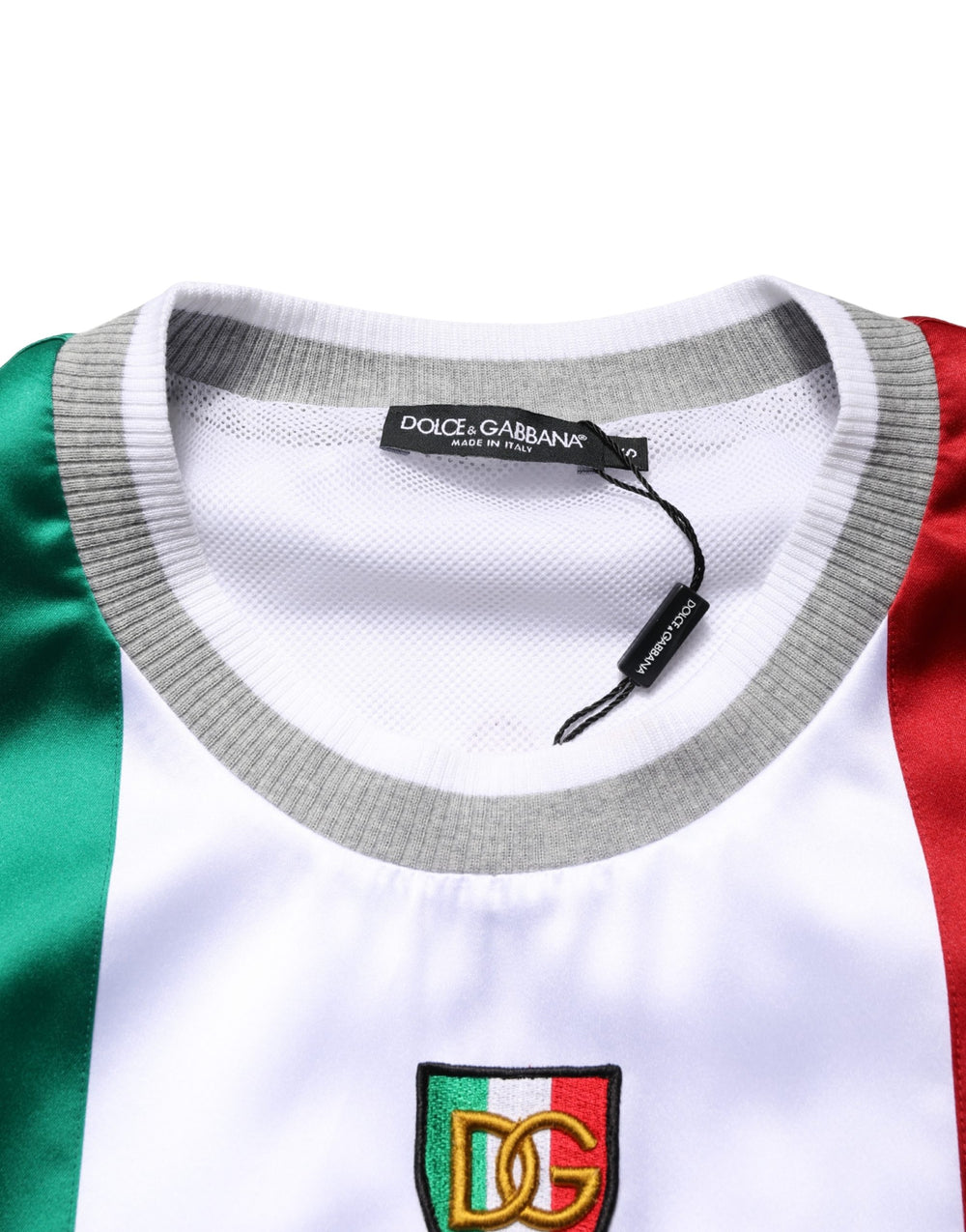 Dolce & Gabbana Multicolor Italia DG Satin Tank Top