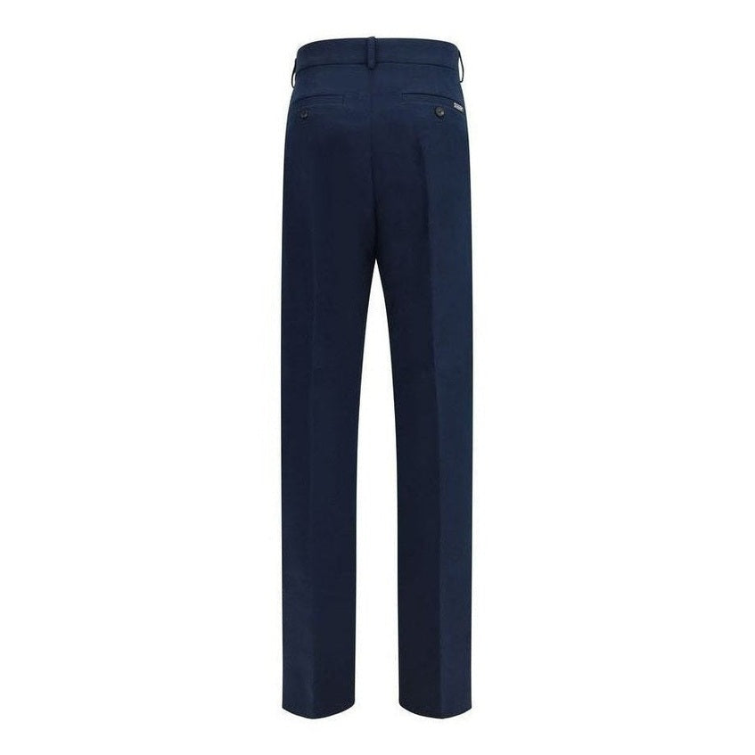 Ferragamo Cotton-Cashmere Chino Trousers in Blue
