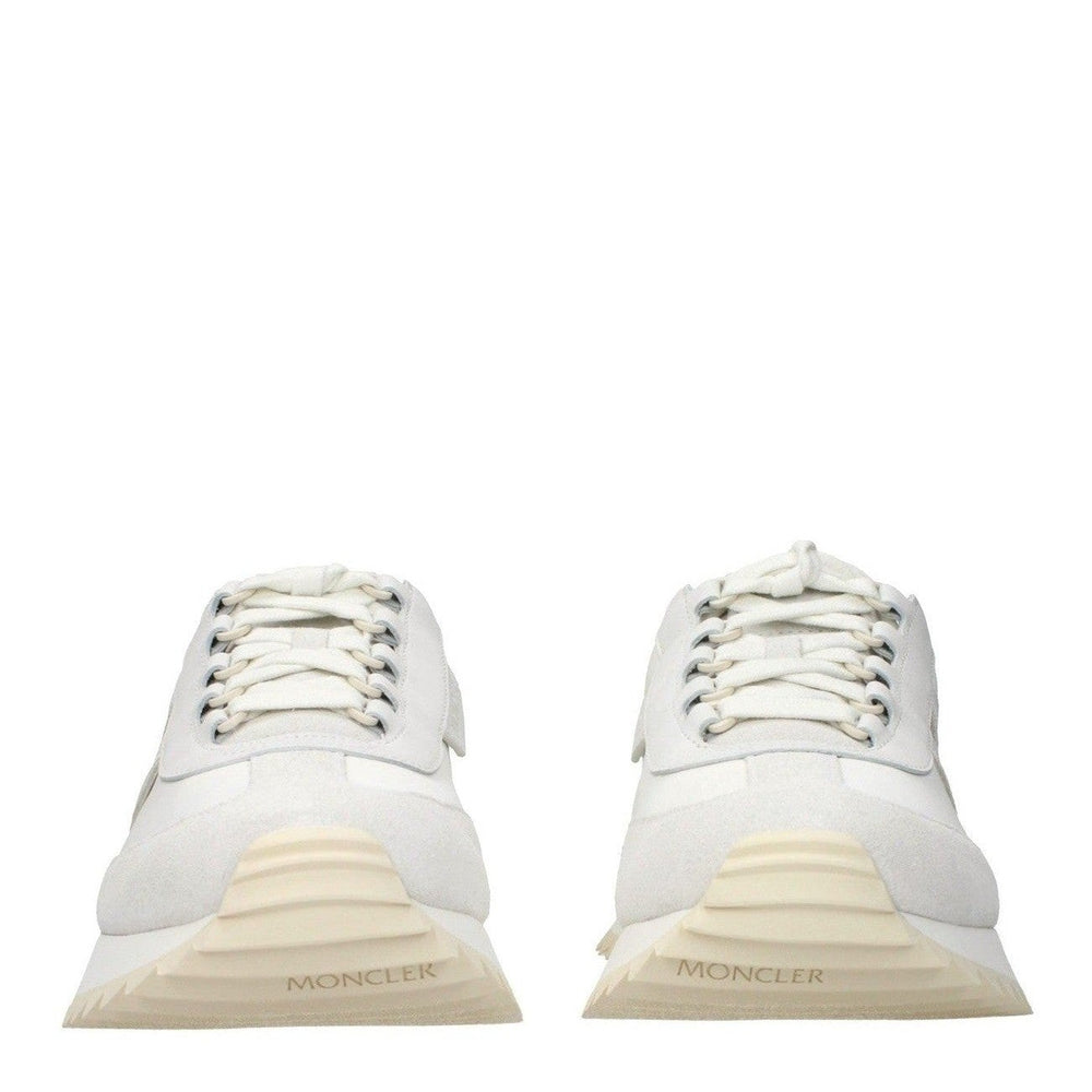 Moncler Full-Grain Leather Sneakers in White