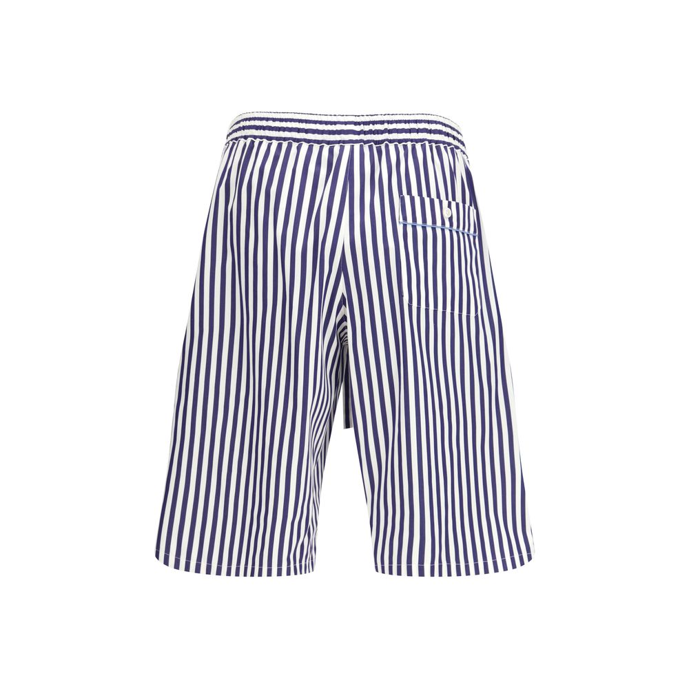 Dolce & Gabbana Striped Cotton Bermuda Shorts in Multicolour