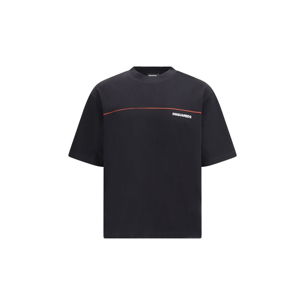 Dsquared² Cotton Ribbed Jersey T-Shirt in Black mens luxury fashion - Mens Edit