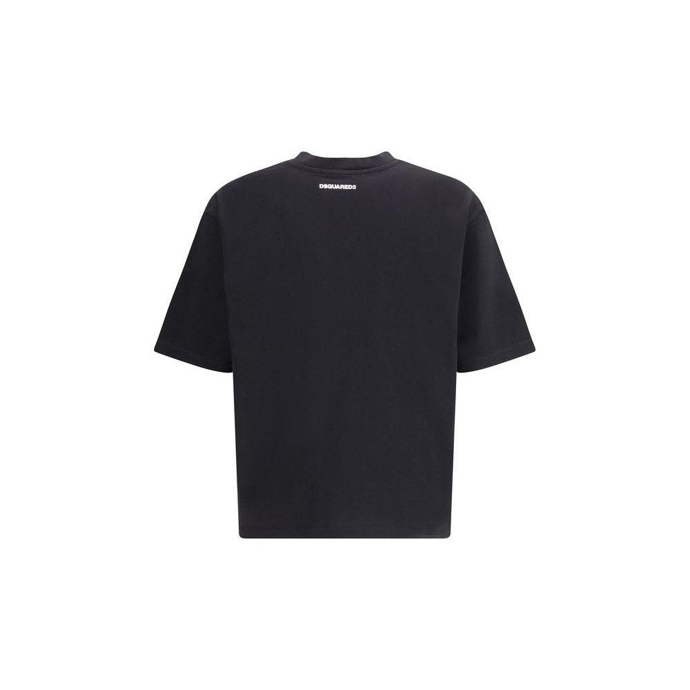 Dsquared² Βαμβακερό Graphic T-Shirt σε Μαύρο