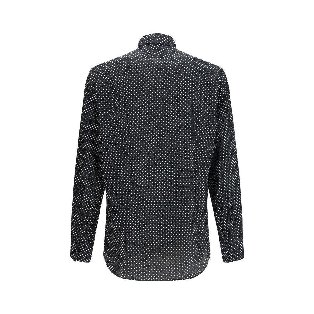 Tom Ford Silk Polka Dot Shirt in Black