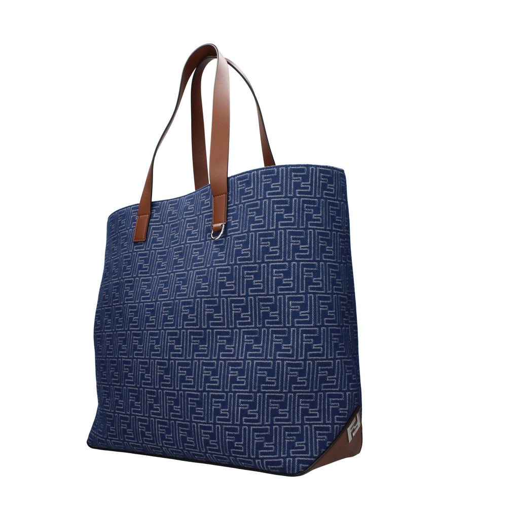 Fendi Fabric Shoulder Bag in Blue