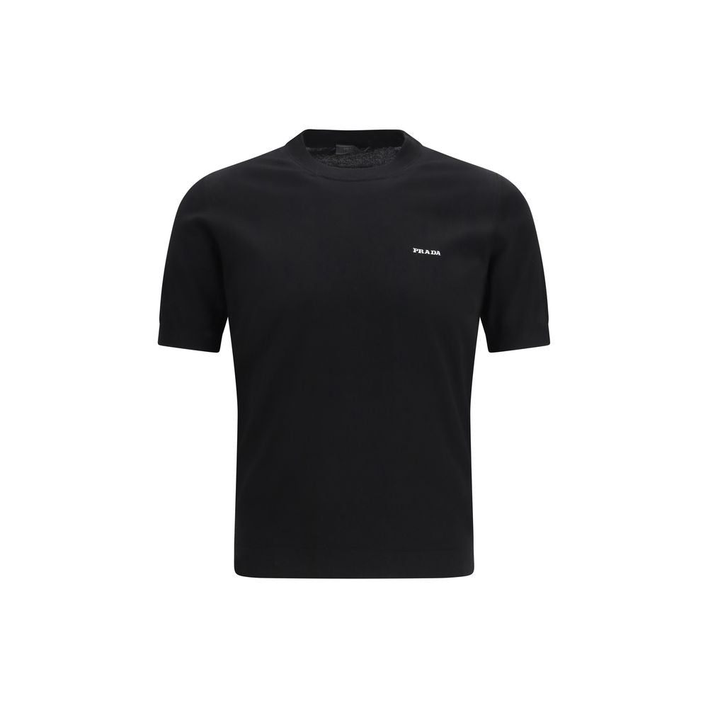 Prada Logo Organic Cotton Jersey T-Shirt mens luxury fashion - Mens Edit