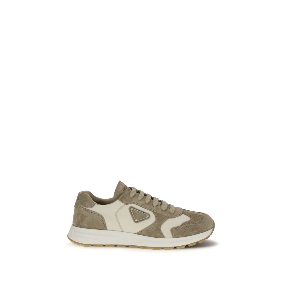 Prada Suede Re-Nylon Monogrammed Sneakers mens luxury fashion - Mens Edit