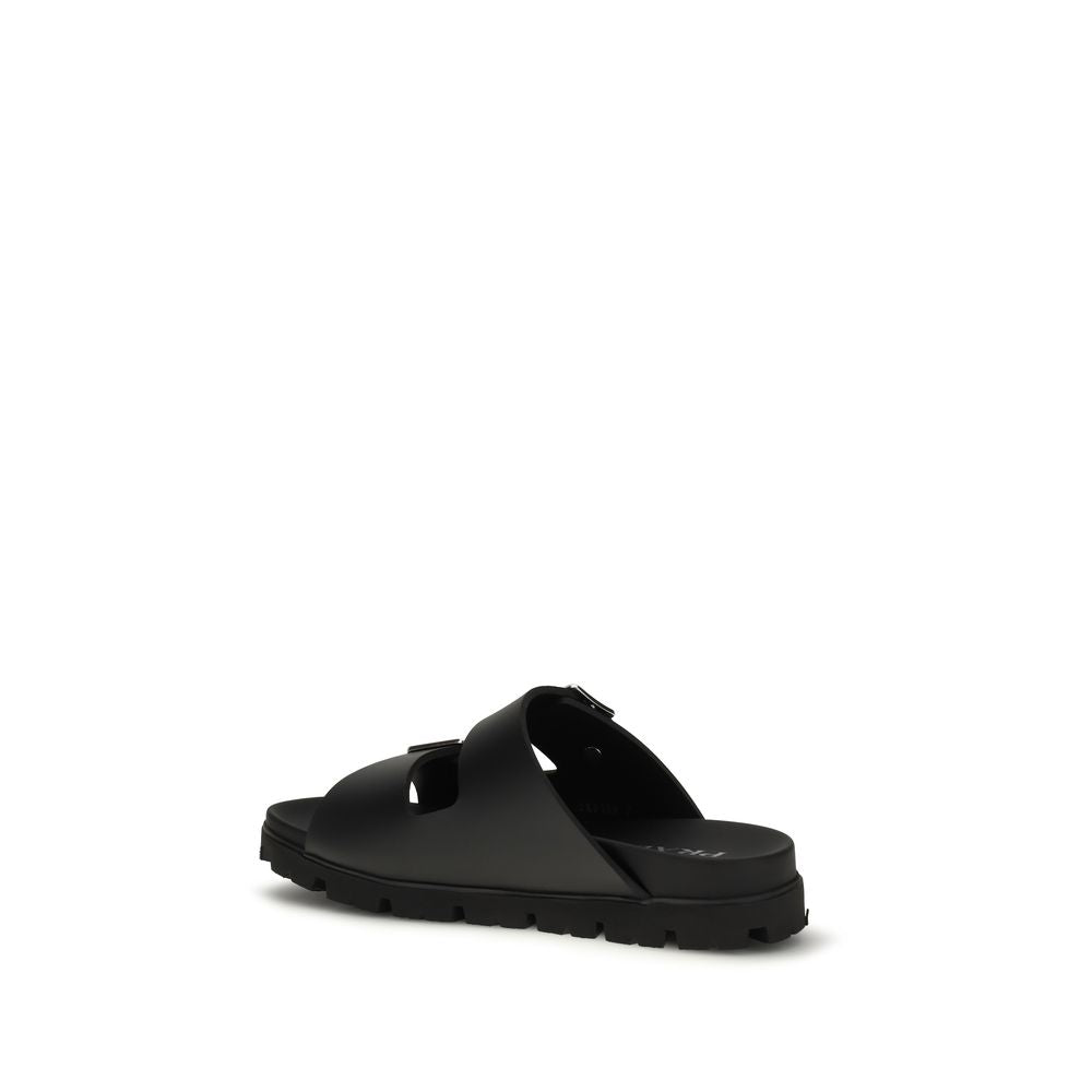 Prada Calf Leather Sandals in Black