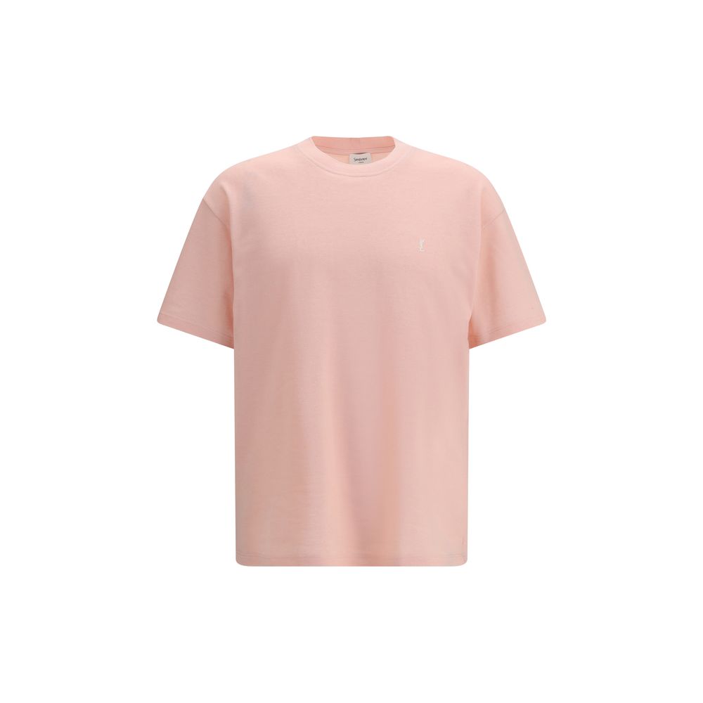 Saint Laurent Cotton Piqué T-Shirt in Multicolour