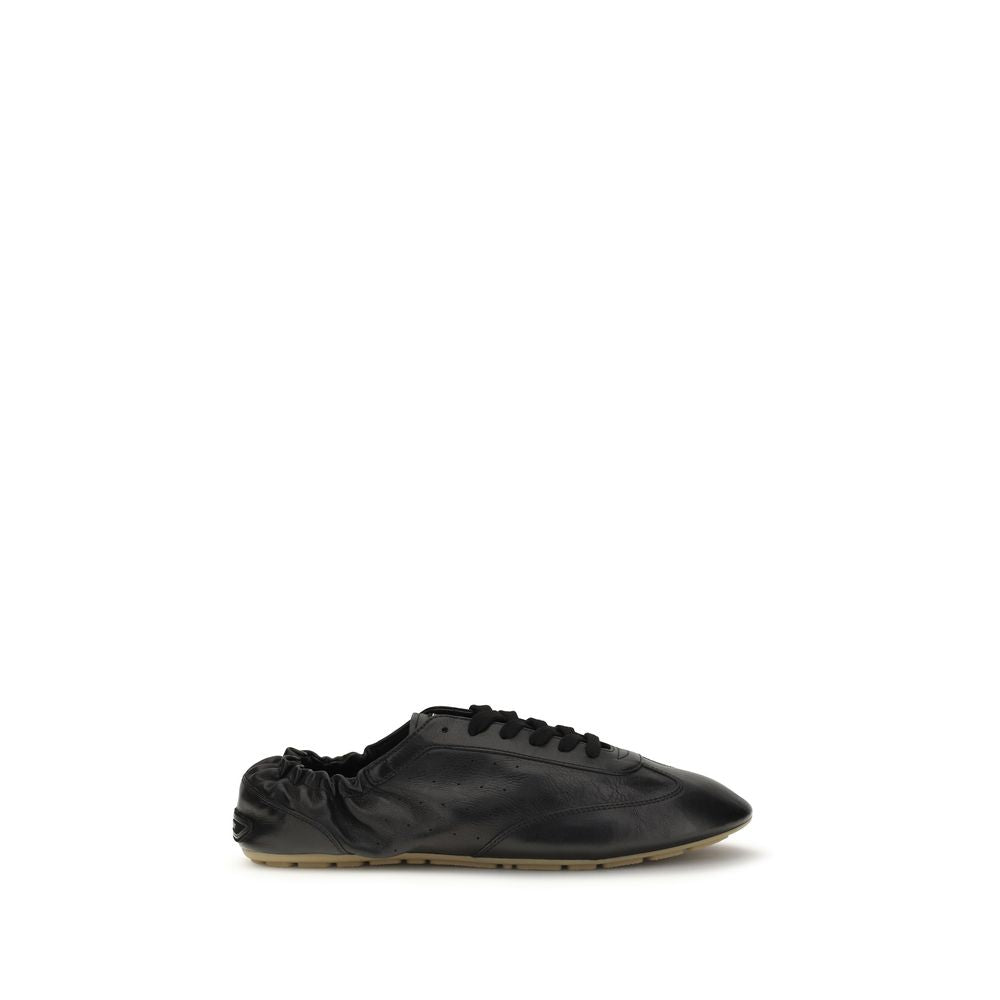 Saint Laurent Calf Leather Low-Top Sneakers in Black